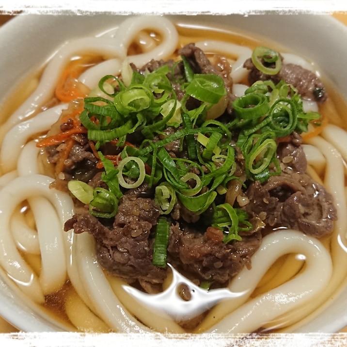 コストコのプルコギで肉うどん